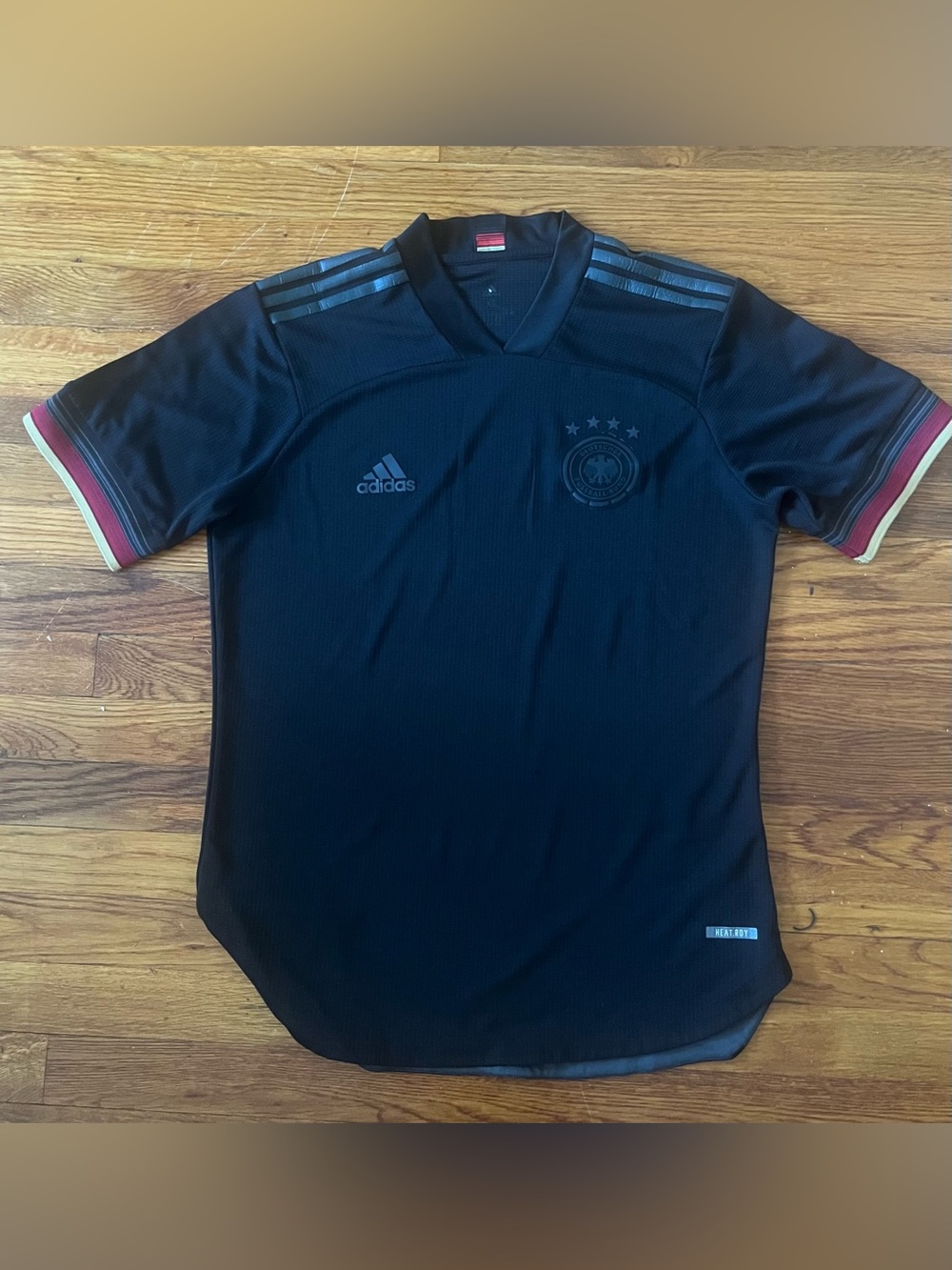 Adidas Jersey Black Short Sleeve Germany National Soccer 2020-21 Away Kit XL - Picture 3 of 8